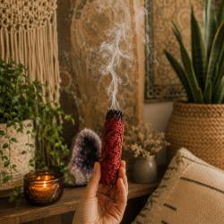 Protection Dragon's Blood Sage Smudge Stick 10cm
