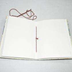 Notebook handmade paper, bike design on cover 10 x 15cm