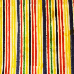 Handmade gift wrap, multi coloured stripes
