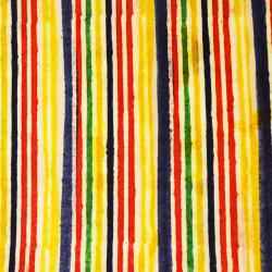 Handmade gift wrap, multi coloured stripes