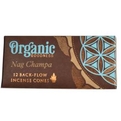 Organic Goodness Nag Champa 12 Back-Flow Incense Cones