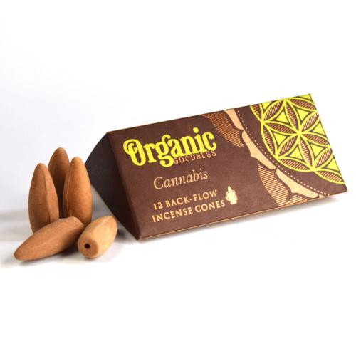 Organic Goodness Cannabis 12 Back-Flow Incense Cones