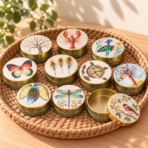 Wildlife themed pill boxes, set of 10