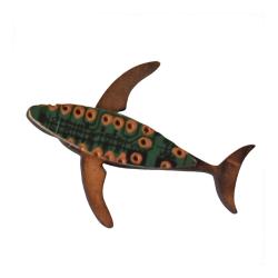 Magnet with recycled circuit board, shark