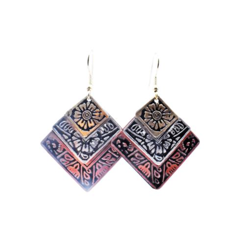 Earrings 3 Colour Square