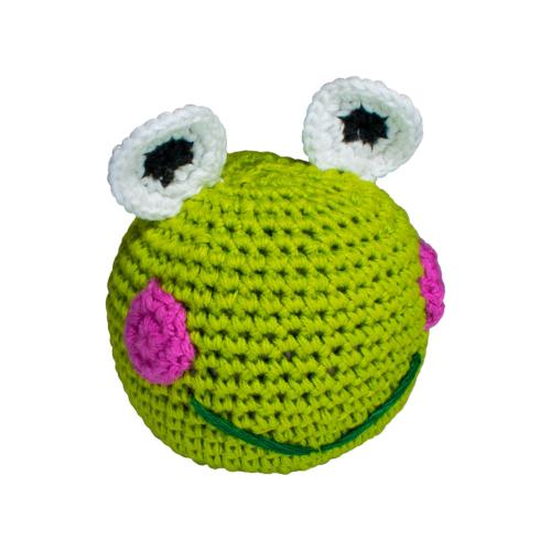 Hand crochet animal - frog
