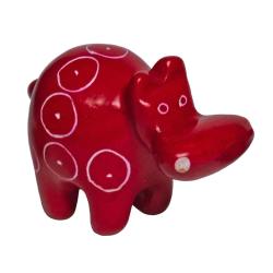 Kisii stone mini hippos, set of 9, assorted