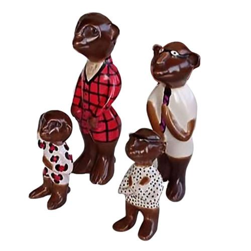 Kisii stone meerkats, set of 4