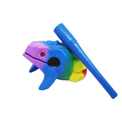 Croaking Frog Guiro Wood Multicoloured 7x11x7cm