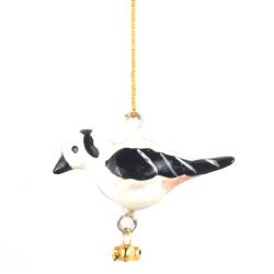 Hanging Bird Decoration Pied Wagtail, Recycled Plastic