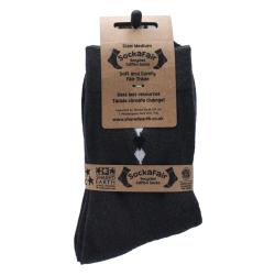 Socks Recycled Cotton / Polyester Dark Grey With Diamonds Shoe Size UK 3-7 Womens