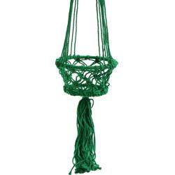 Hanging basket, macrame green 17cm diameter