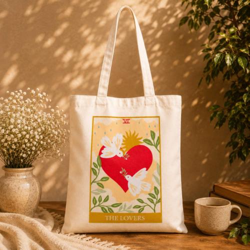 Tote Bag Recycled Cotton The Lovers 36 x 40cm
