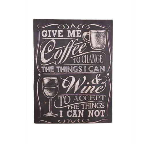 Plaque Albesia Wood Give Me Coffee 15 x 20cm