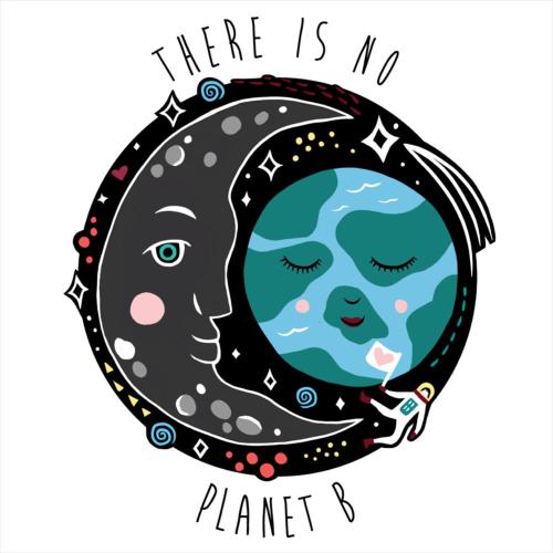 Greetings card "There is no Planet B" 16x16cm