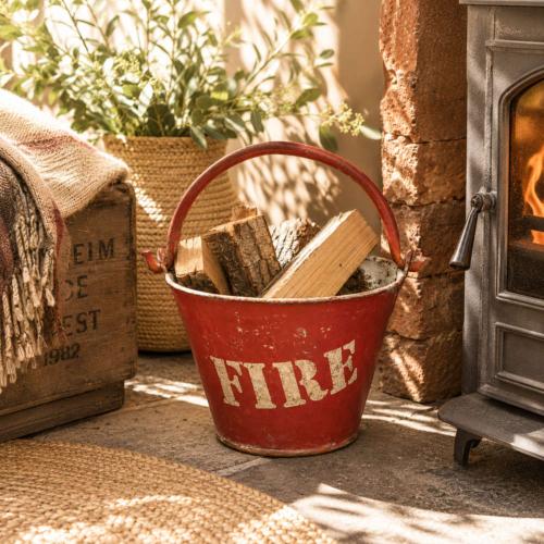 Bucket Retro Recycled Reclaimed Fire Bucket