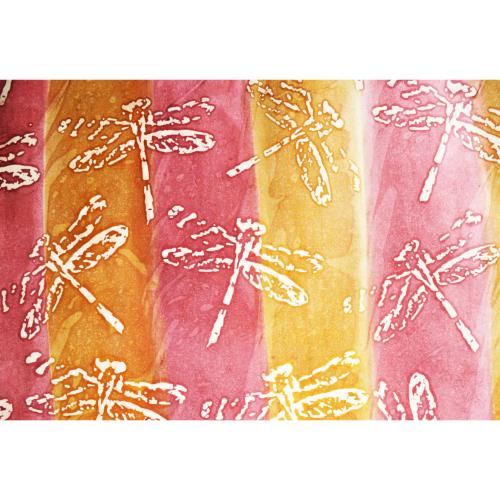 Handmade gift wrap, batik dragonflies