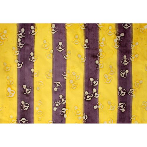 Handmade gift wrap, bees and stripes