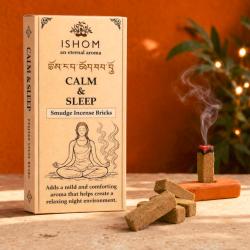 ISHOM Calm & Sleep Smudge Incense Bricks 