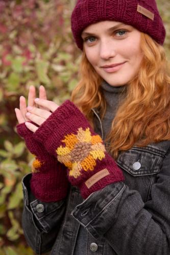Sunflower Handwarmer Burgundy