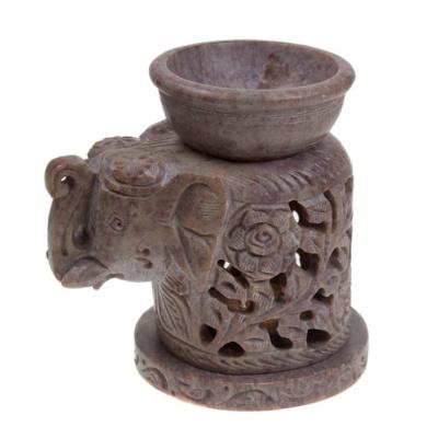 Soapstone oilburner, elephant design