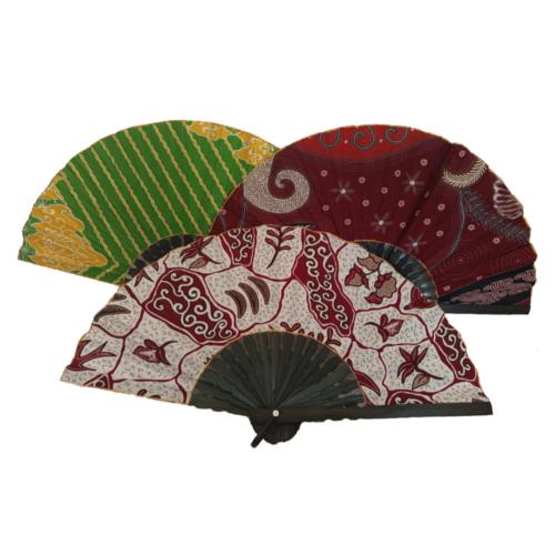 Batik Fan Assorted Colours and Designs 28cm