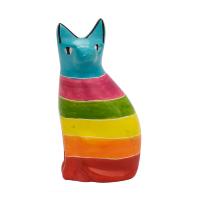 Kisii stone cat, multicoloured stripes