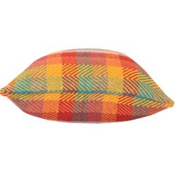 Cushion Cover Soft Recycled Cotton Multi Coloured Checks 40x40cm
