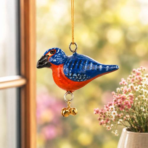 Hanging Bird Decoration Kingfisher, Recycled Plastic