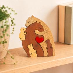 Bears Jigsaw Puzzle Mango Tun and Papri Wood 13 × 2.5 × 19cm