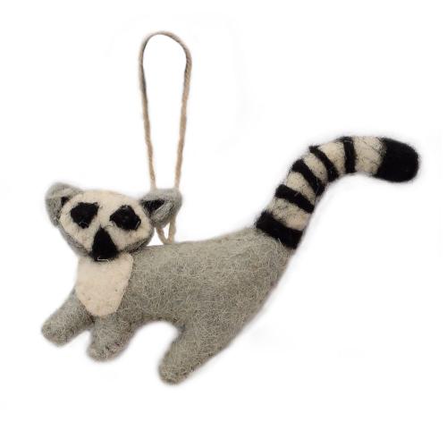 Hanging decoration, felt lemur