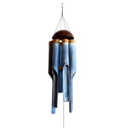 Bamboo windchime with coconut top grey wash 48/110cm