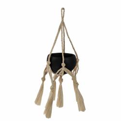 Hanging basket/sika, black pot 6cm diameter