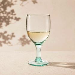 Set of 4 Wine Glasses Recycled Glass 14cm height 7cm diam