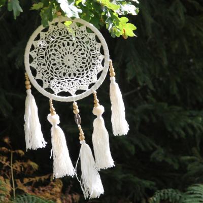 Dreamcatcher crochet with tassles + coins 22cm