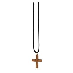 Pendant olive wood, cross, 2 x 3cm