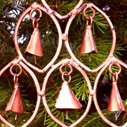 Chime, ovals in pyramid shape, recycled brass
