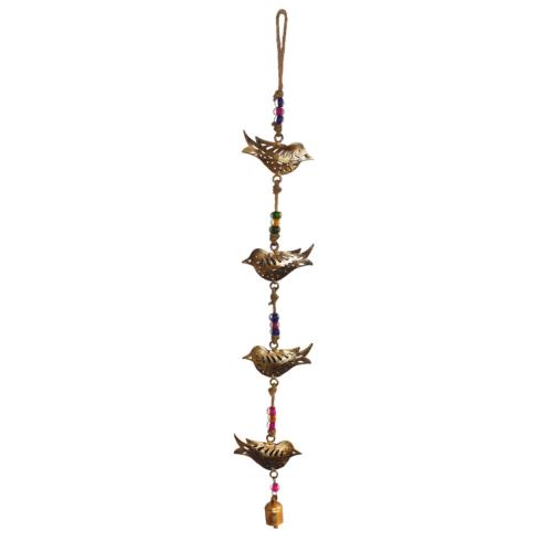 Chime 4 birds, recycled brass
