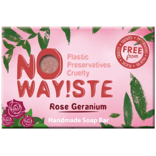 NO WAY!STE solid soap bar, Rose Geranium