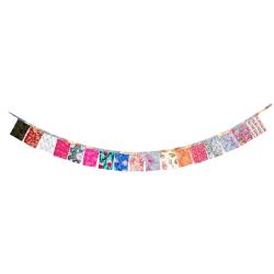Recycled Cotton Fabric Bunting 17 Rectangles