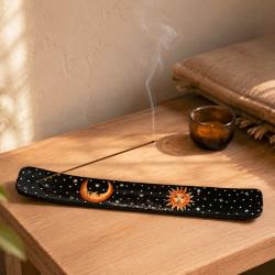 Incense Holder Papier Mâché Sun Moon and Stars