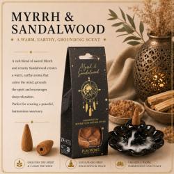 Back-Flow Incense Cones Esoteric Boho Dreams, Myrrh and Sandalwood