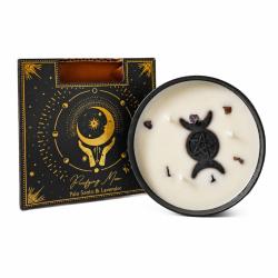 Candle with Gemstone Esoteric Purifying Moon, Palo Santo + Lavender 200g