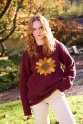 Sunflower Sweater Burgundy Large UK Size 16-18