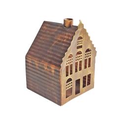 T-lite Candle Holder Metal Black House Shape 7 x 11cm