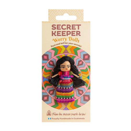 Worry doll, Secret Keeper on card, assorted colours