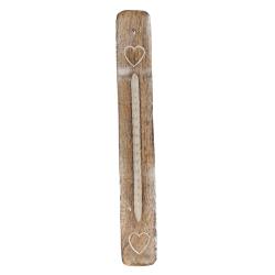 Wooden incense holder/ashcatcher, heart