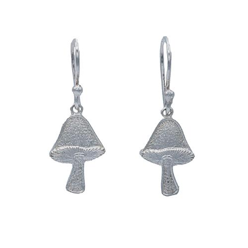Earrings, Silver Colour, Solid Toadstool