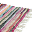 Rag rug multi coloured handmade recycled shabby chic 180x120cm