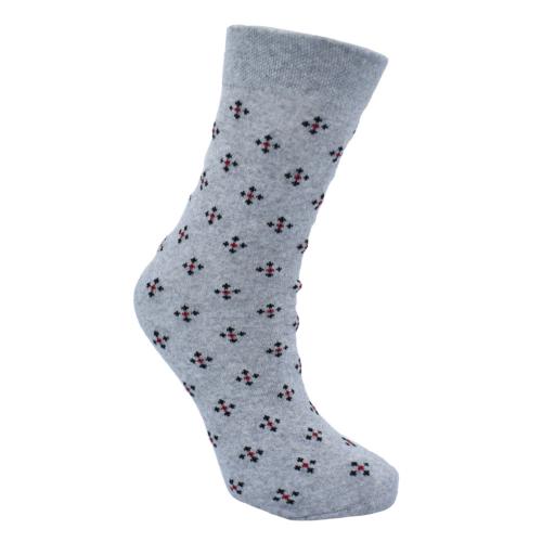 Socks Recycled Cotton / Polyester Light Grey With Stars Shoe Size UK 7-11 Mens